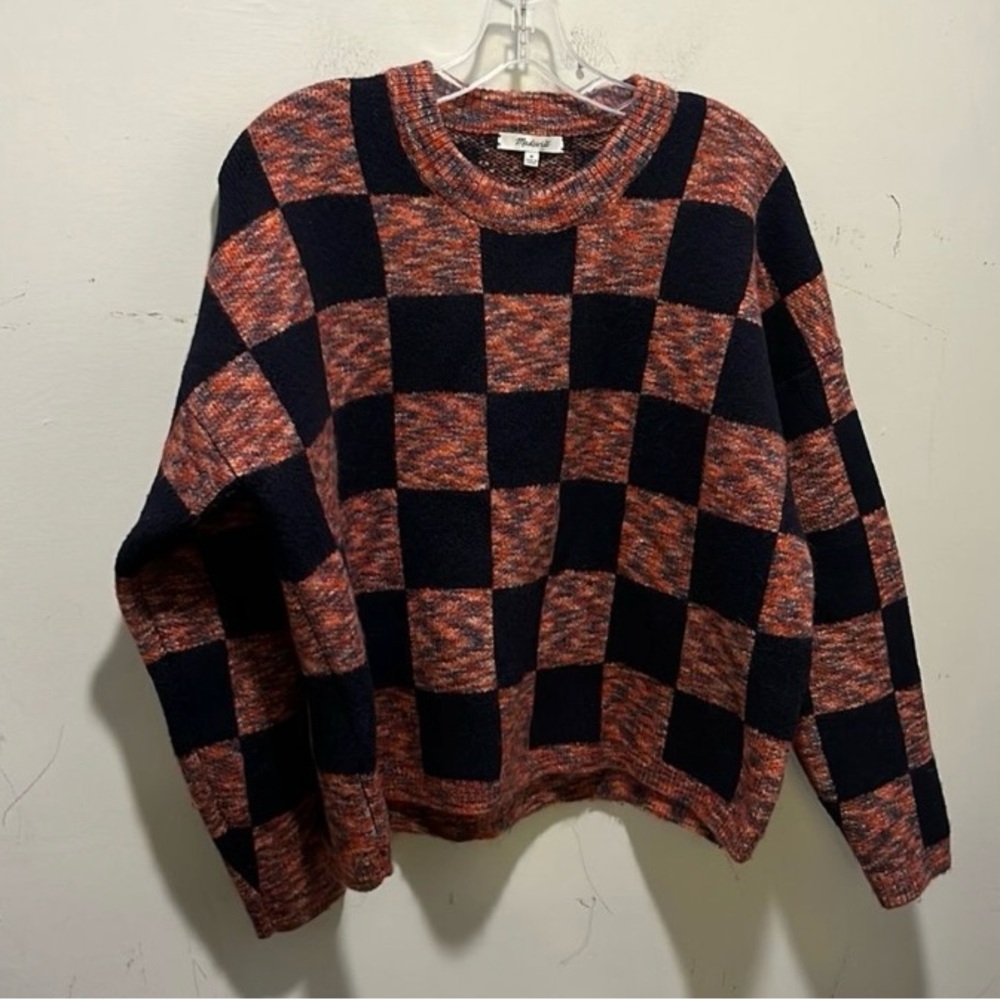 Madewell Multicolor Knit checkered Sweater